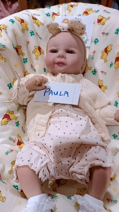 PAULA Reborn doll girl. Professionally weighted to 4.7lbs 2.1kgs 19" 48cm