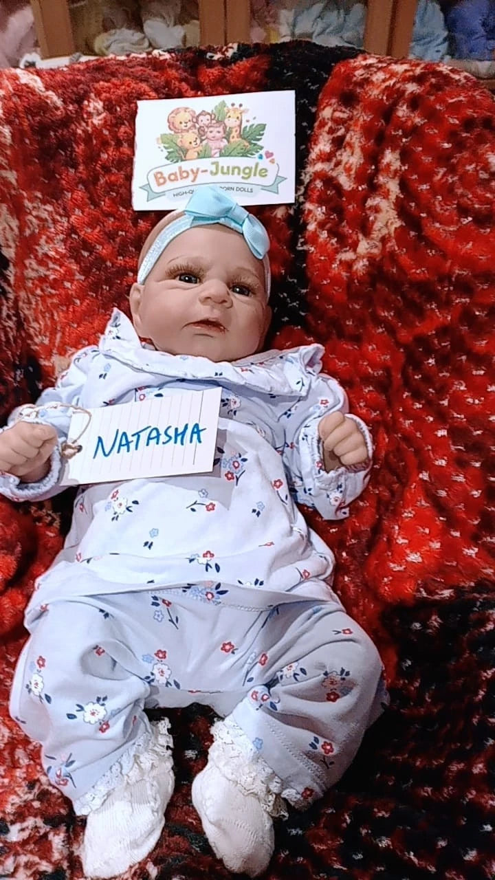 NATASHA Pretty reborn doll girl. Nicely weighted to 4.1lbs 1.9kgs 17" 43cm