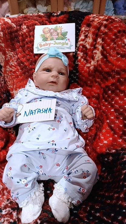 NATASHA Pretty reborn doll girl. Nicely weighted to 4.1lbs 1.9kgs 17" 43cm