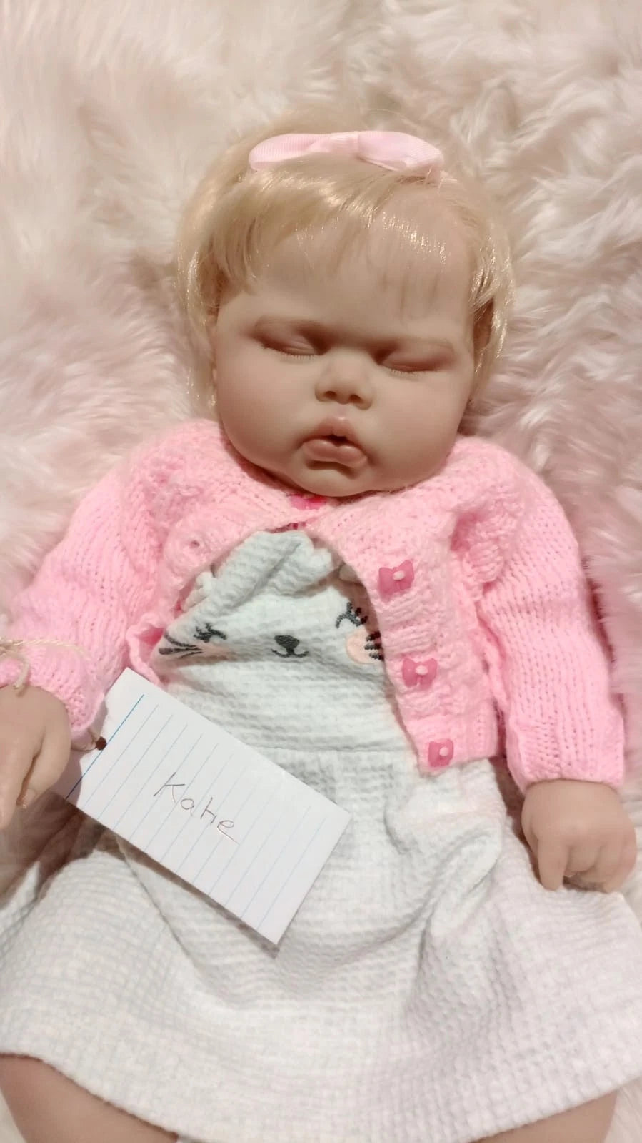 KATIE Beautiful New reborn doll Girl asleep weight 5.94 lbs 2.7kgs 19" 48cm