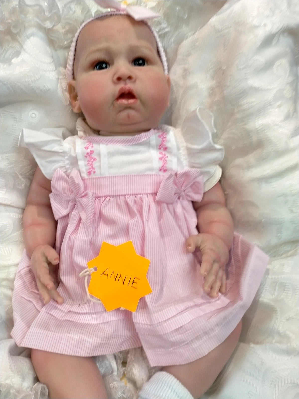 ANNIE Beautiful reborn doll girl. Nicely Weighted to 5.8lbs 2.6kgs 19" 48cm