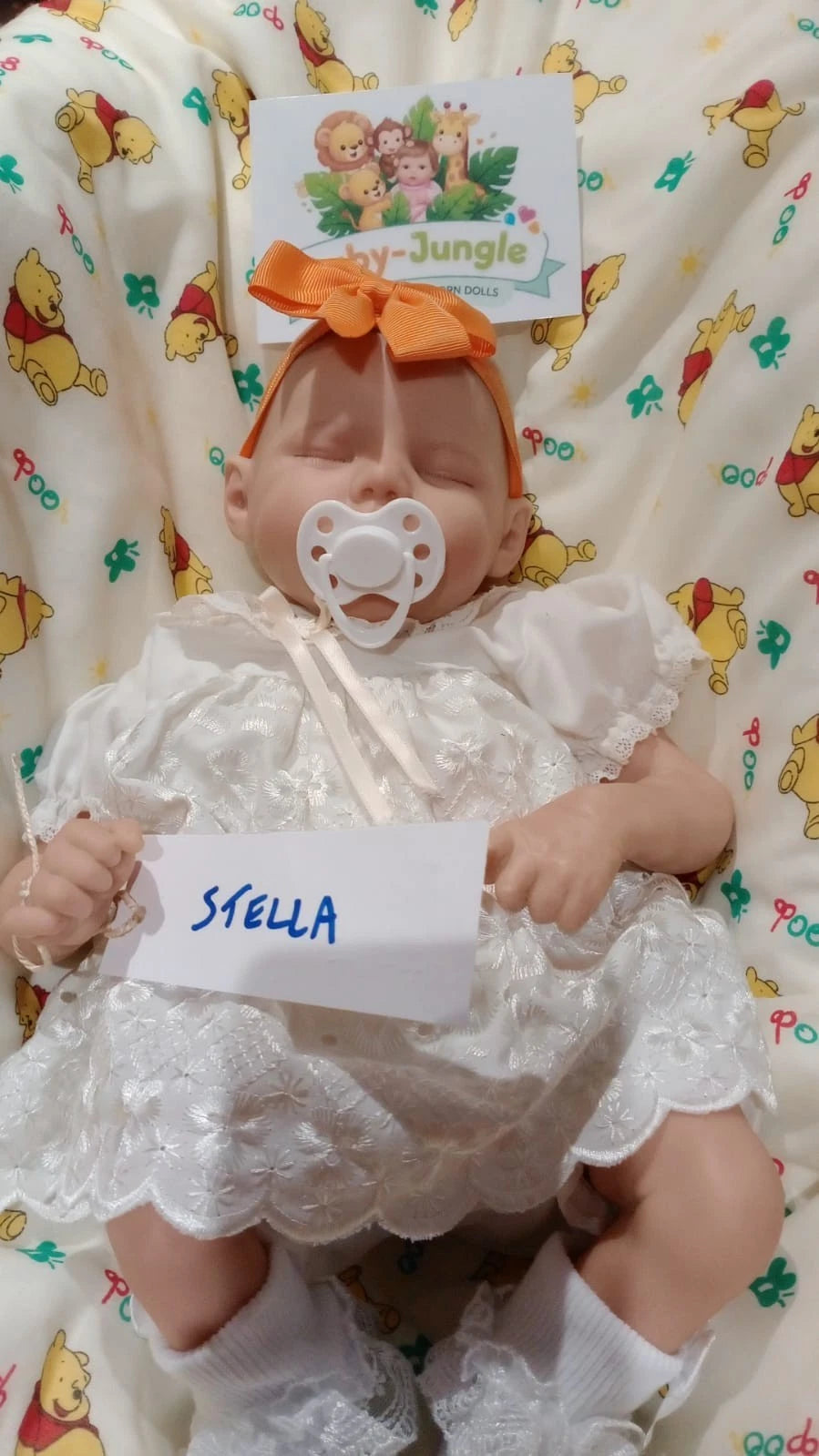 STELLA Beautiful Reborn doll Nicely weighted to 4 lbs 1.8 kgs 15" 38cm