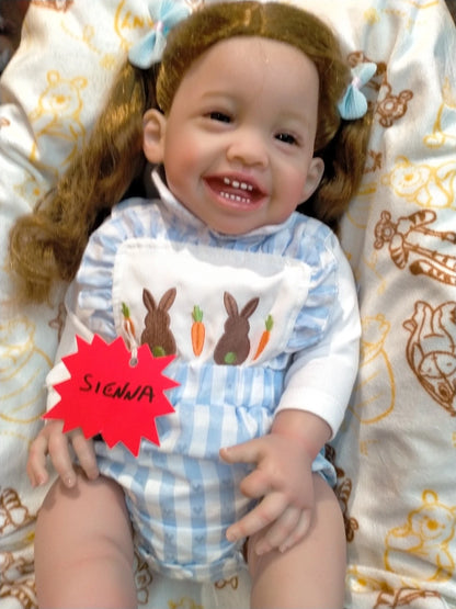 SIENNA Beautiful reborn doll girl. Nicely Weighted to 6.2lbs 2.8kgs 22" 56cm