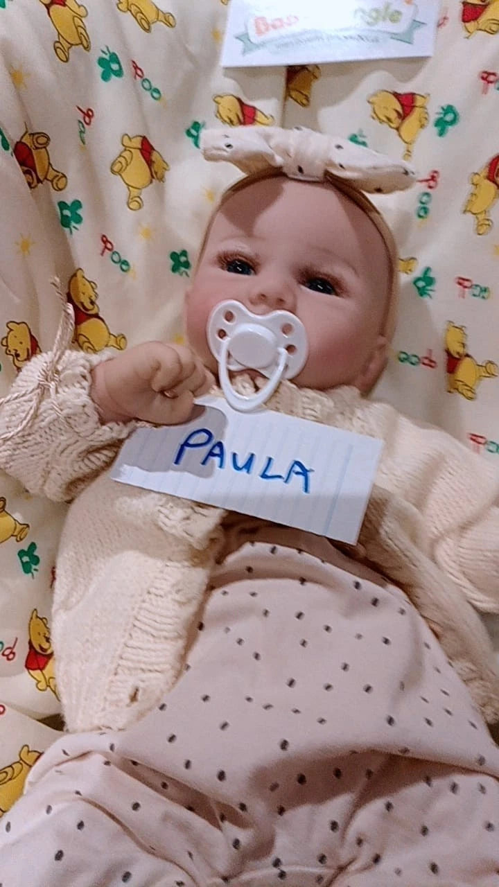 PAULA Reborn doll girl. Professionally weighted to 4.7lbs 2.1kgs 19" 48cm