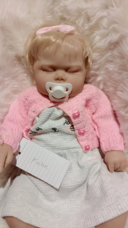 KATIE Beautiful New reborn doll Girl asleep weight 5.94 lbs 2.7kgs 19" 48cm