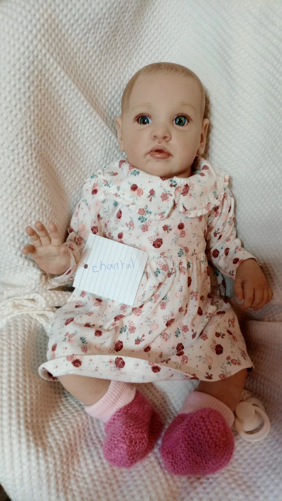 CHANTAL Beautiful reborn doll girl weighted 4.88 lbs 19" 48cm painted hair