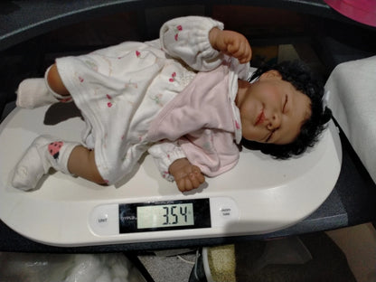 SIMONE By Joanna Kazmierczak reborn doll girl Weight 3.5lbs 1.6kgs 15" 38cm