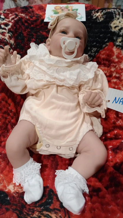 NADIA Reborn doll girl. Professionally weighted to 5.3lbs 2.4kgs 19" 48cm