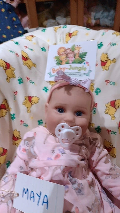 MAYA Reborn doll girl. Professionally weighted to 4.5lbs 2.1kgs 17" 43cm