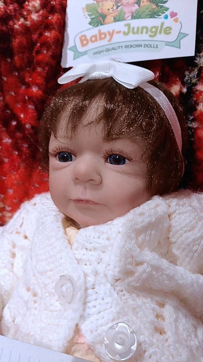 NELLY Pretty reborn doll girl. Nicely weighted to 4.5lbs 2.1kgs 17" 43cm
