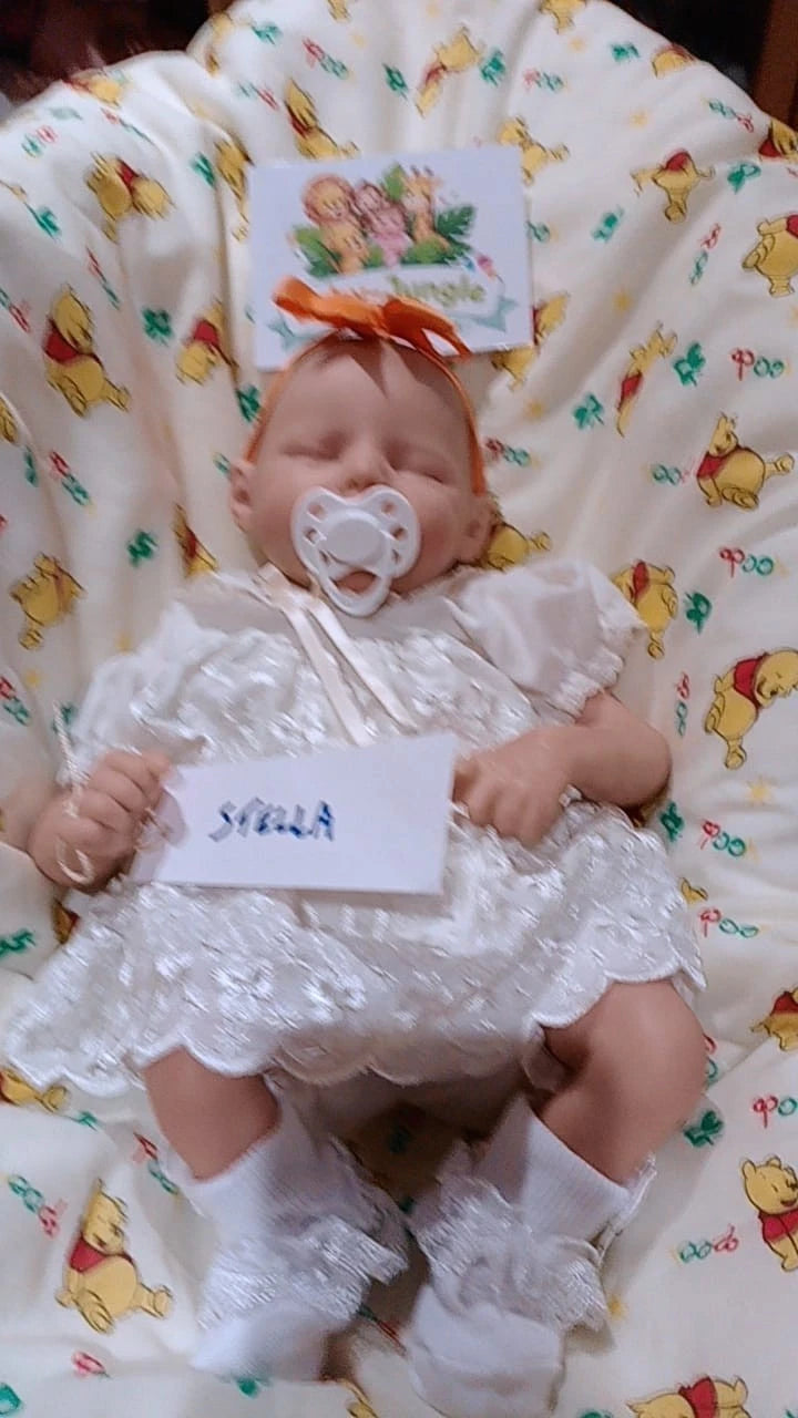 STELLA Beautiful Reborn doll Nicely weighted to 4 lbs 1.8 kgs 15" 38cm
