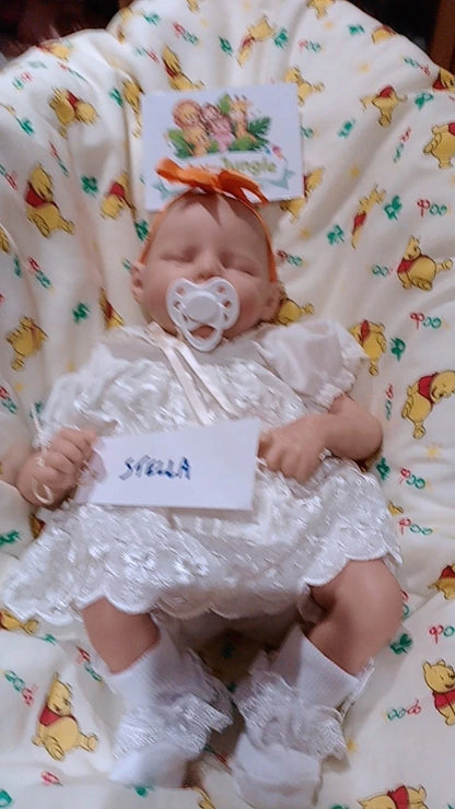 STELLA Beautiful Reborn doll Nicely weighted to 4 lbs 1.8 kgs 15" 38cm