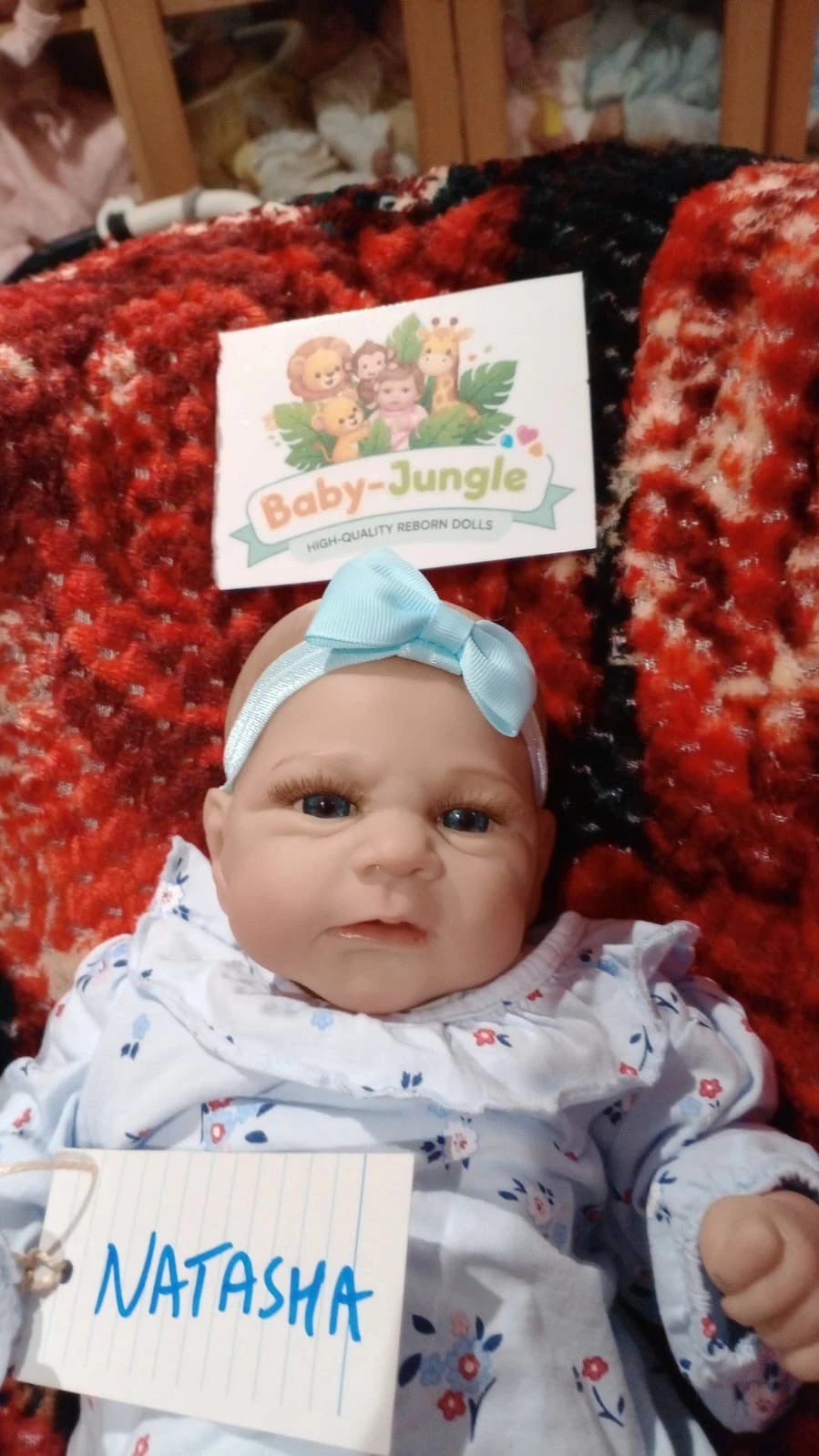 NATASHA Pretty reborn doll girl. Nicely weighted to 4.1lbs 1.9kgs 17" 43cm