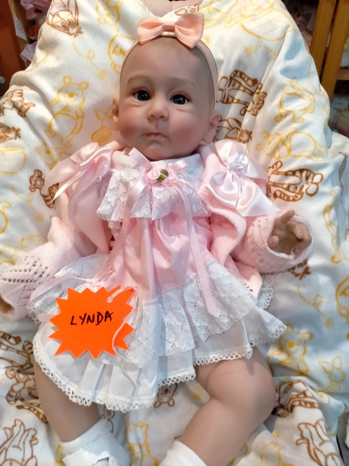 LYNDA By Andrea Ricello reborn doll girl. Weighted to 6.2lbs 2.8kgs 20" 51cm