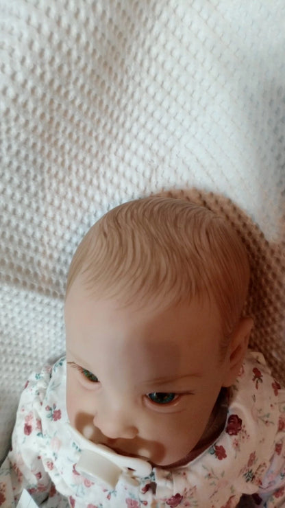 CHANTAL Beautiful reborn doll girl weighted 4.88 lbs 19" 48cm painted hair