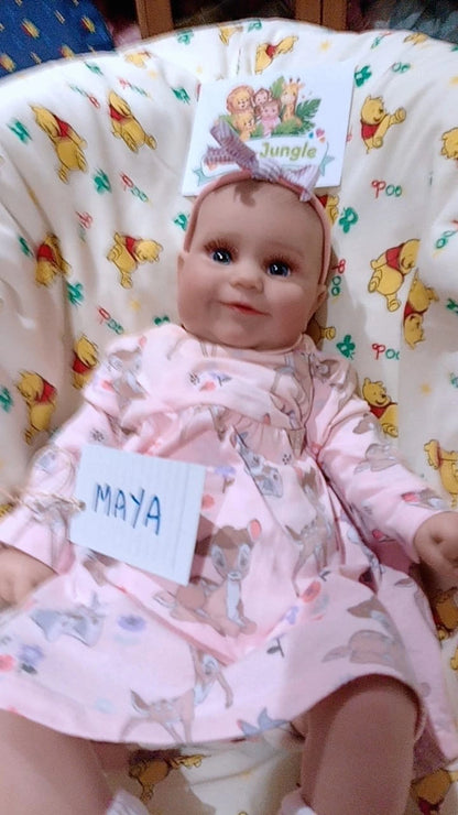 MAYA Reborn doll girl. Professionally weighted to 4.5lbs 2.1kgs 17" 43cm