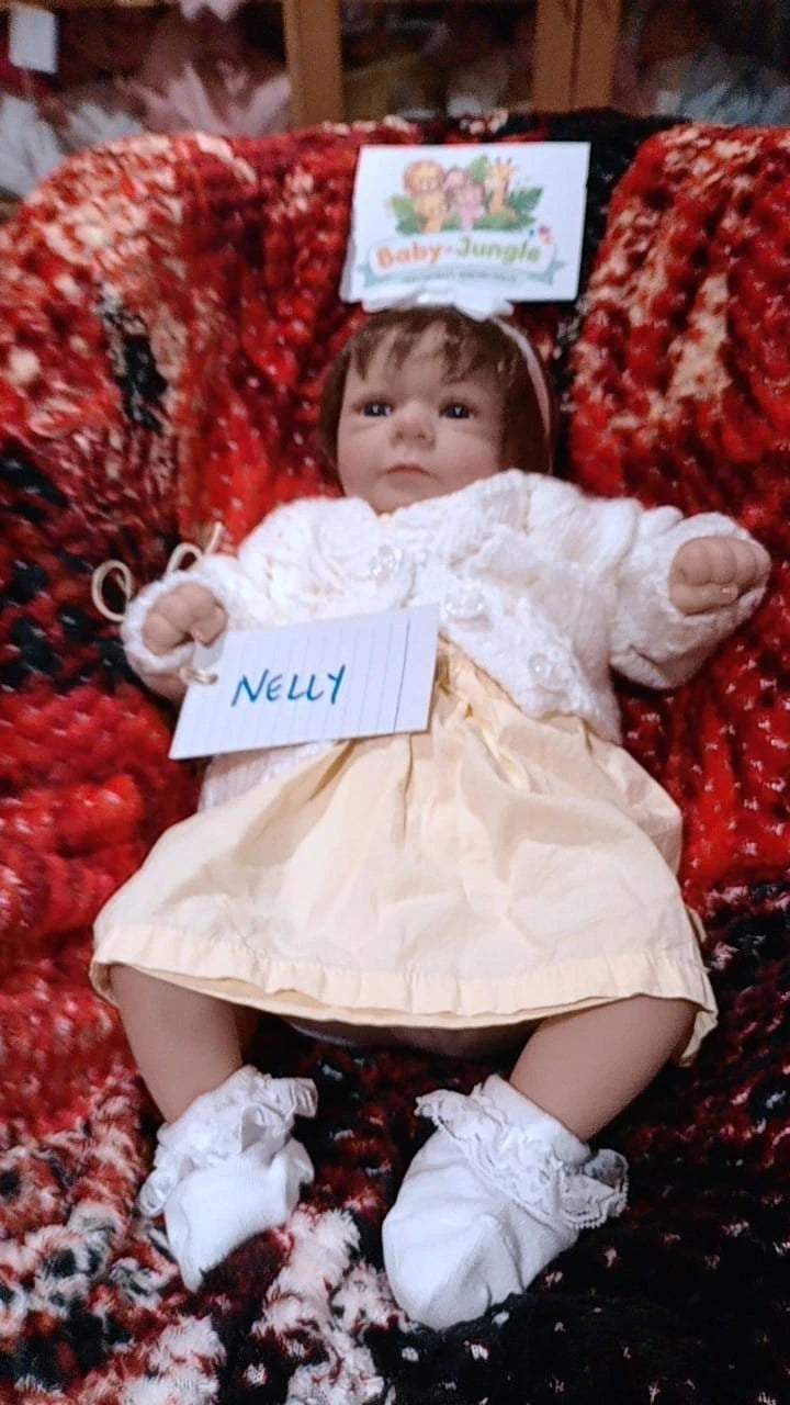 NELLY Pretty reborn doll girl. Nicely weighted to 4.5lbs 2.1kgs 17" 43cm