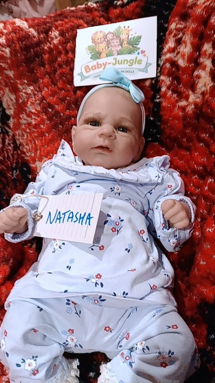 NATASHA Pretty reborn doll girl. Nicely weighted to 4.1lbs 1.9kgs 17" 43cm