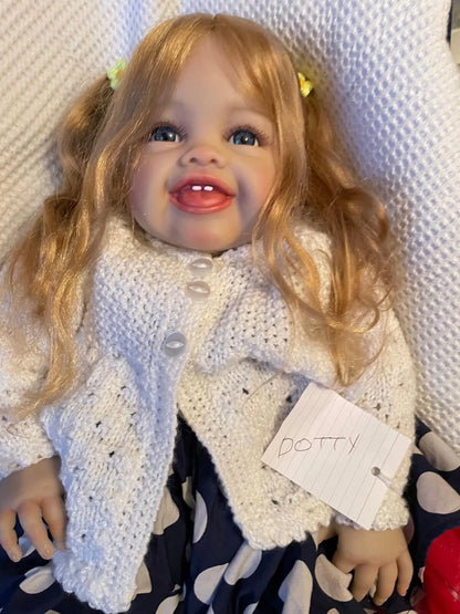 DOTTY Beautiful Chunky reborn Doll girl Professionally weighted to 9.88 lbs 23"