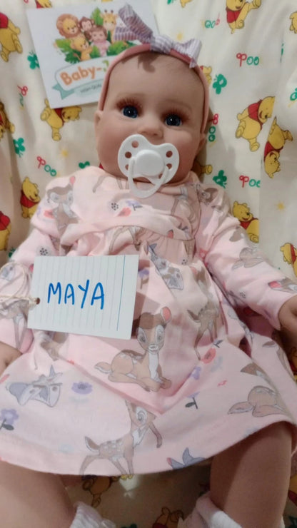 MAYA Reborn doll girl. Professionally weighted to 4.5lbs 2.1kgs 17" 43cm