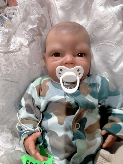 FRANK Charming reborn doll Boy Professionally weighted 5 lbs 2.3kgs 18" 46cm