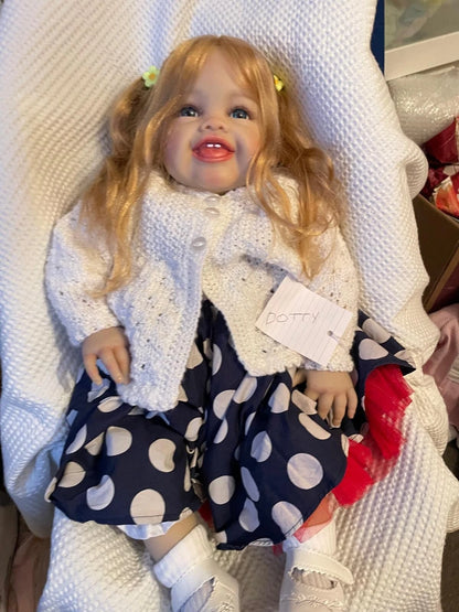 DOTTY Beautiful Chunky reborn Doll girl Professionally weighted to 9.88 lbs 23"