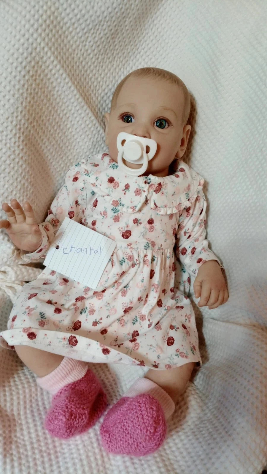 CHANTAL Beautiful reborn doll girl weighted 4.88 lbs 19" 48cm painted hair