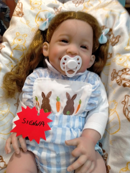 SIENNA Beautiful reborn doll girl. Nicely Weighted to 6.2lbs 2.8kgs 22" 56cm
