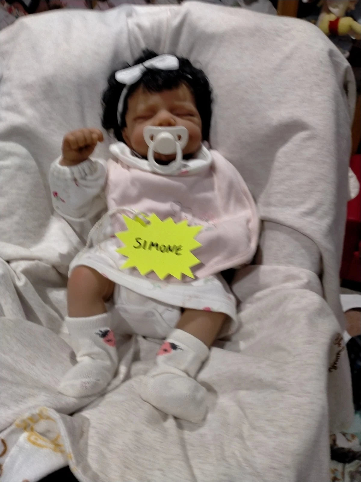 SIMONE By Joanna Kazmierczak reborn doll girl Weight 3.5lbs 1.6kgs 15" 38cm