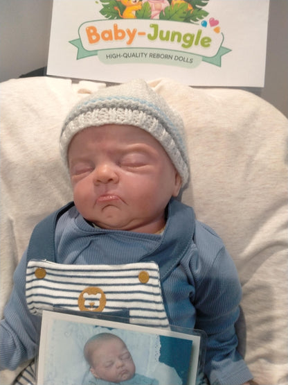 MIKKY By Sandy Faber reborn doll boy Mikki . weight &nbsp;6bs 2.7kgs 21" 53cm