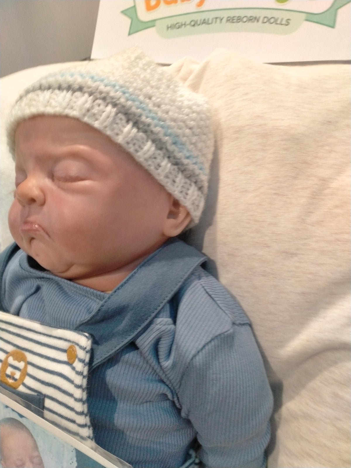 MIKKY By Sandy Faber reborn doll boy Mikki . weight &nbsp;6bs 2.7kgs 21" 53cm