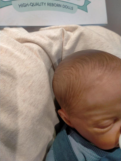 MIKKY By Sandy Faber reborn doll boy Mikki . weight &nbsp;6bs 2.7kgs 21" 53cm