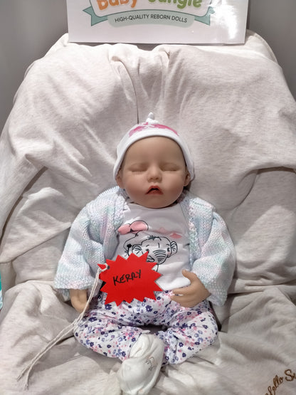 KERRY Lovely asleep reborn girl Nicely weighted to 3.8lbs 1.7kgs 16" 41cm