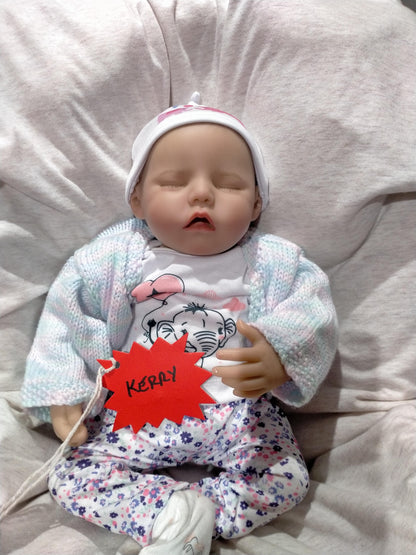 KERRY Lovely asleep reborn girl Nicely weighted to 3.8lbs 1.7kgs 16" 41cm