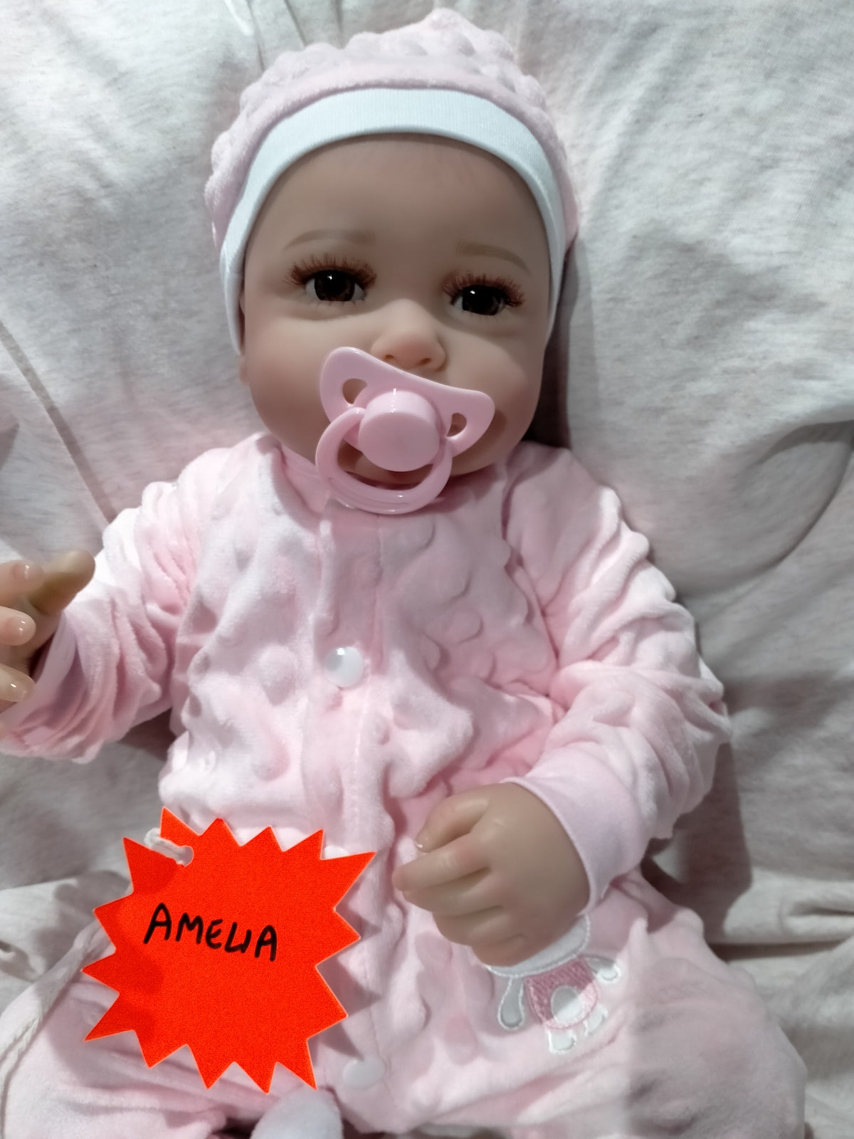AMELIA Beautiful reborn doll girl. Nicely Weighted to 4.8lbs 2.2kgs 18" 46cm