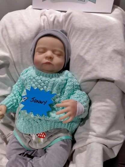 JONNY Loveable reborn doll Boy. Nicely Weighted to 4.5lbs 2kgs 16" 41cm
