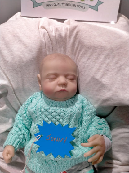 JONNY Loveable reborn doll Boy. Nicely Weighted to 4.5lbs 2kgs 16" 41cm
