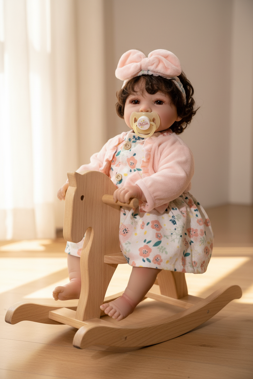 Candice on rocking horse