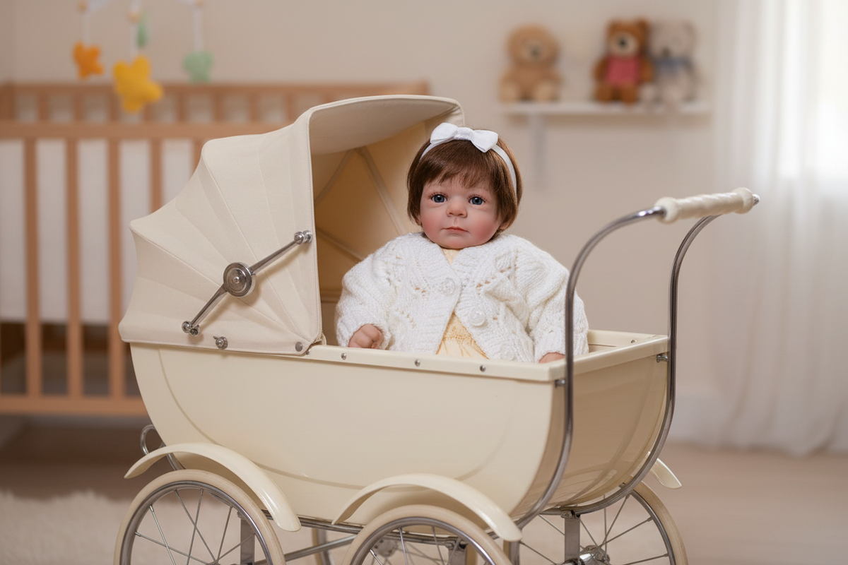 NELLY Pretty reborn doll girl. Nicely weighted to 4.5lbs 2.1kgs 17" 43cm