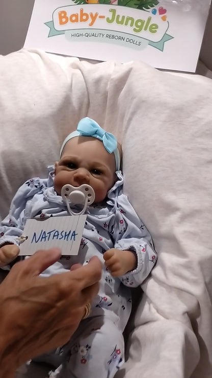 NATASHA Pretty reborn doll girl. Nicely weighted to 4.1lbs 1.9kgs 17" 43cm