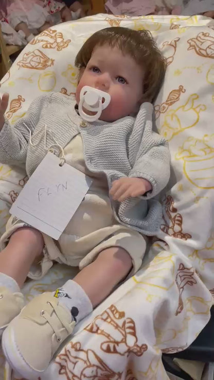 FLYN Cute reborn Doll boy Professionally weighted to 7.6 lbs 22" 56cm