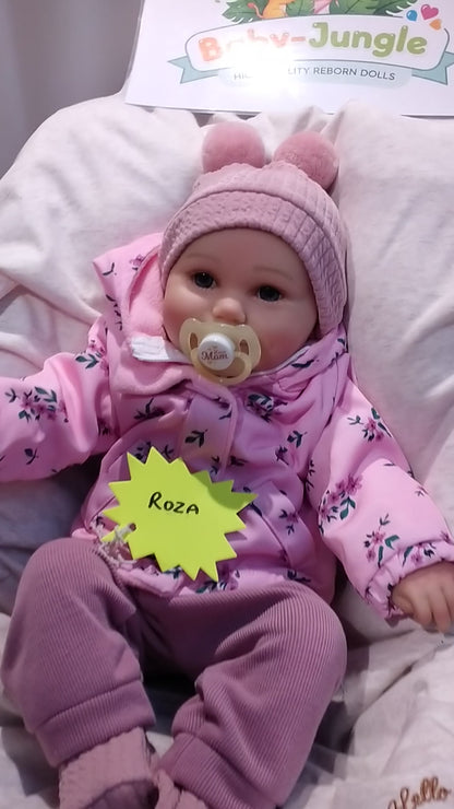 ROZA Beautiful reborn doll girl. Nicely Weighted to 6lbs 2.7kgs 18" 46cm