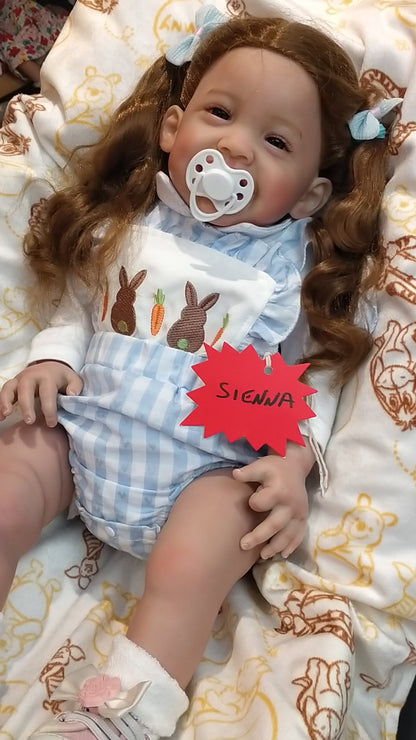 SIENNA Beautiful reborn doll girl. Nicely Weighted to 6.2lbs 2.8kgs 22" 56cm