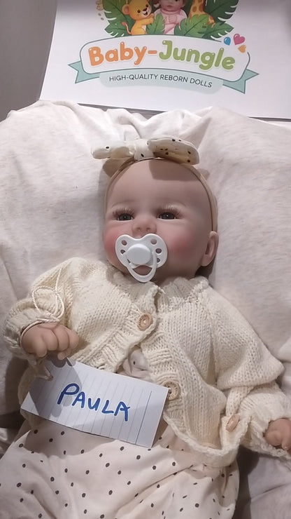 PAULA Reborn doll girl. Professionally weighted to 4.7lbs 2.1kgs 19" 48cm