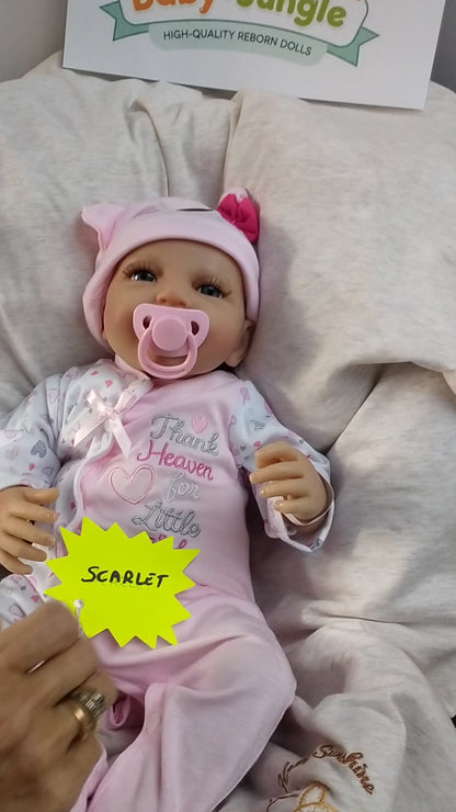 SCARLET Beautiful reborn doll Girl. Nicely Weighted to 5lbs 2.3kgs 17" 43cm