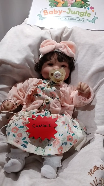 CANDICE❤️Beautiful reborn doll girl. SPECIAL OFFER PRICE £85 Doll 17" 4.6lbs