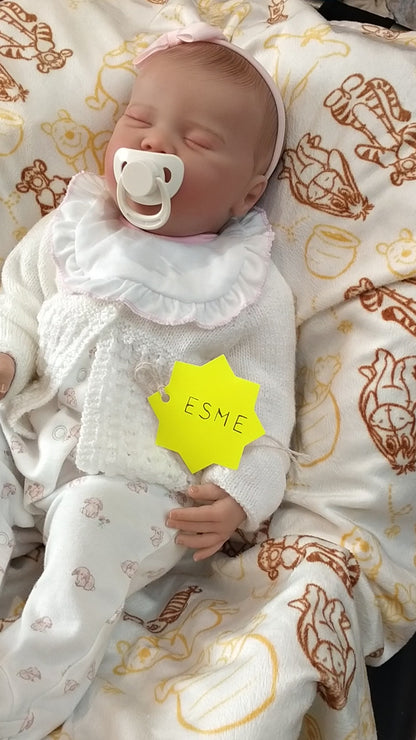 ESME Beautiful reborn doll girl. Nicely Weighted to 5.4lbs 2.5kgs 19" 48cm