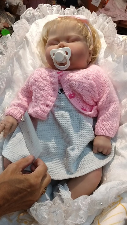 KATIE Beautiful New reborn doll Girl asleep weight 5.94 lbs 2.7kgs 19" 48cm