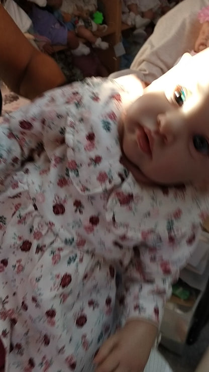 CHANTAL Beautiful reborn doll girl weighted 4.88 lbs 19" 48cm painted hair